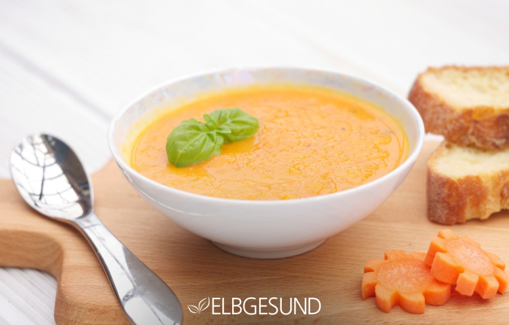 Karotten-Orangen-Suppe mit Ingwer-Kick