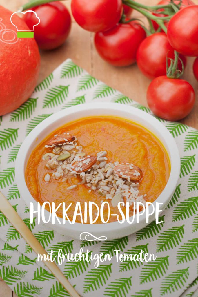Himmlische Hokkaido-Tomatensuppe mit Crunch - ELBGESUND