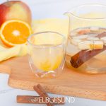 orangen Apfel Ingwer Limonade Drink Tablett