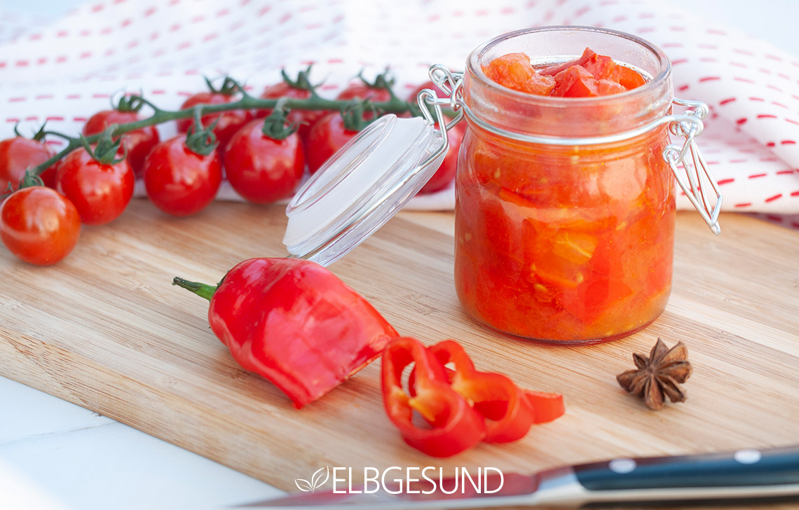 Salsa mit Tomaten Paprika