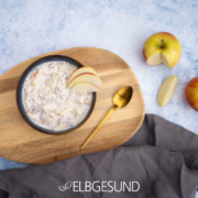 Bircher-Müsli von oben in einer Schüssel