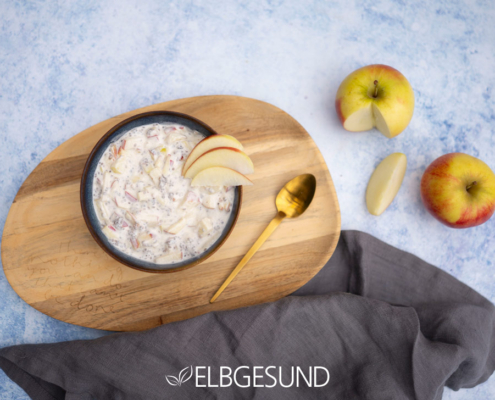 Bircher-Müsli von oben in einer Schüssel